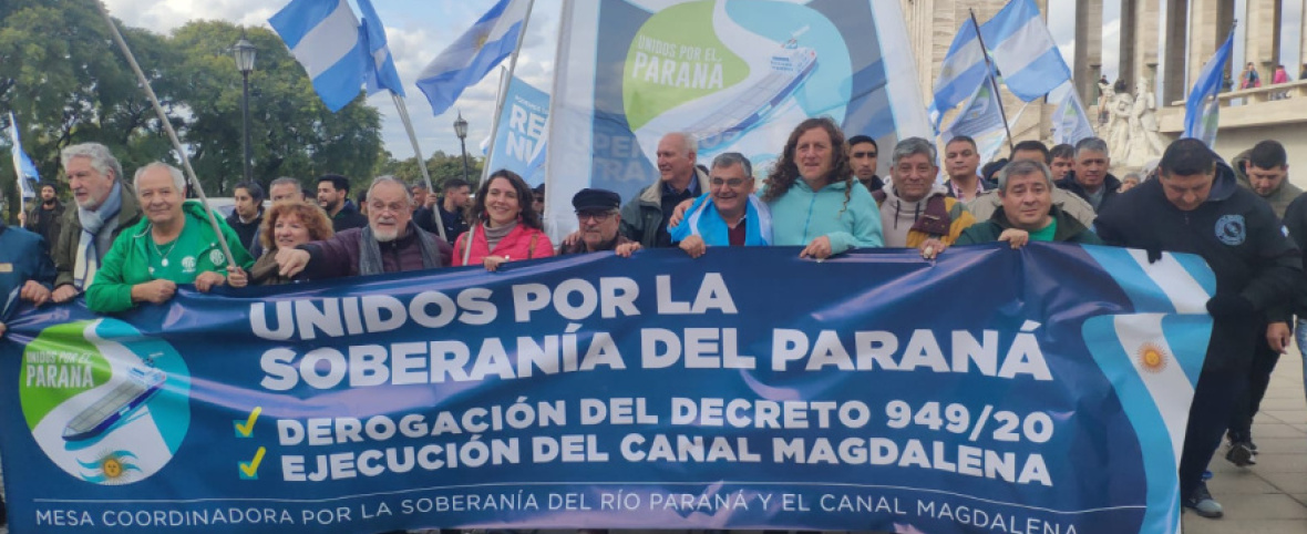 Rechazo a la privatización de la Vía Troncal Paraná - Paraguay