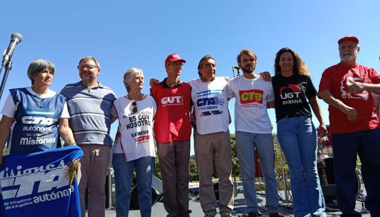 El Acto Internacional por el 1° de Mayo reunió a las Centrales Sindicales del Cono Sur en Foz de Iguazú