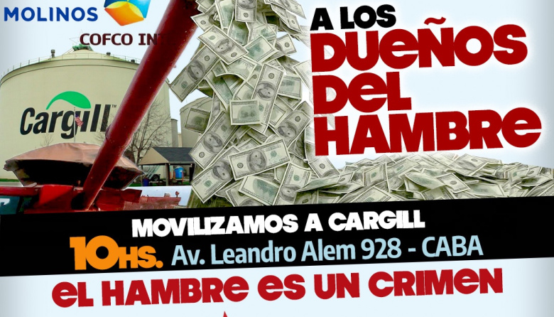 Organizaciones sociales convocarán una concentración frente a la empresa Cargill