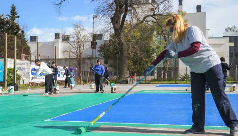La Jornada Solidaria “Braian Toledo” recuperó un espacio deportivo en Malvinas Argentinas