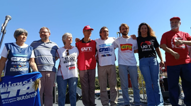 El Acto Internacional por el 1° de Mayo reunió a las Centrales Sindicales del Cono Sur en Foz de Iguazú