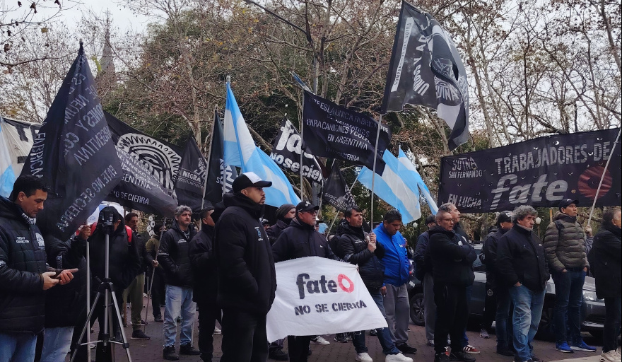 La CTA acompañó el reclamo de los trabajadores de FATE contra las imputaciones de la Justicia